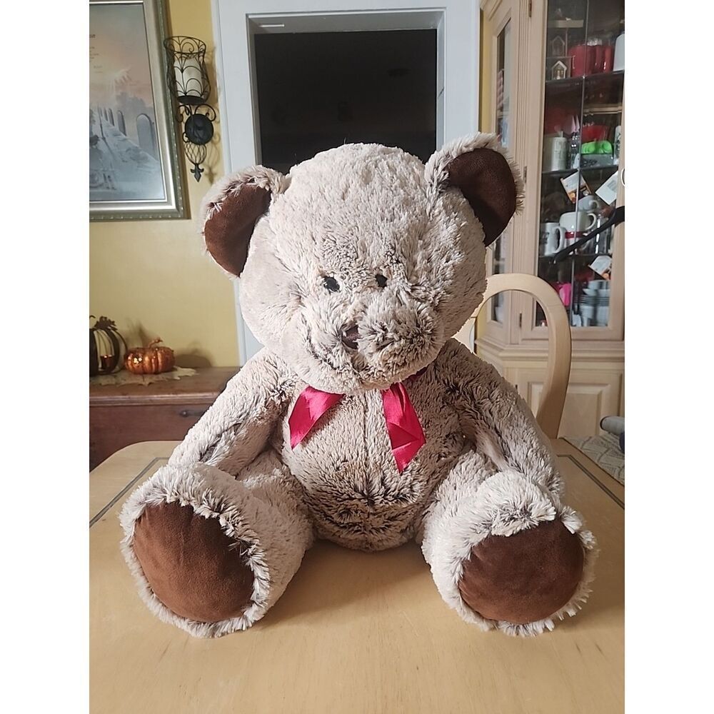 HUGFUN International Large Light Brown Teddy Bear Plush 24" Stuffed Animal